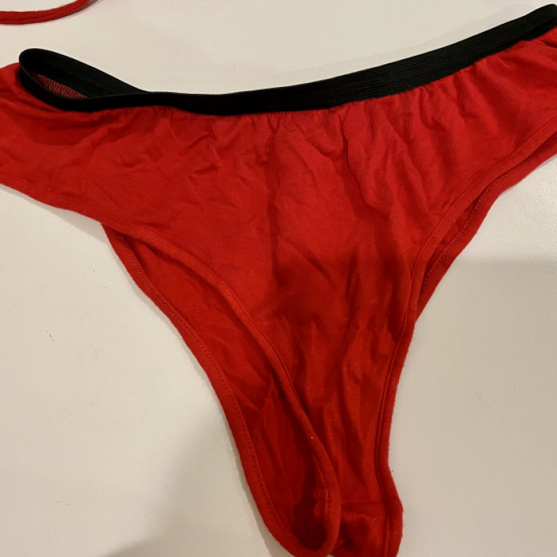 red hot bra and panty set
